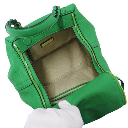 Tory Burch トリーバーチ ハンドバッグ ショルダーバッグ 2way グリーン レザー レディース 【中古】