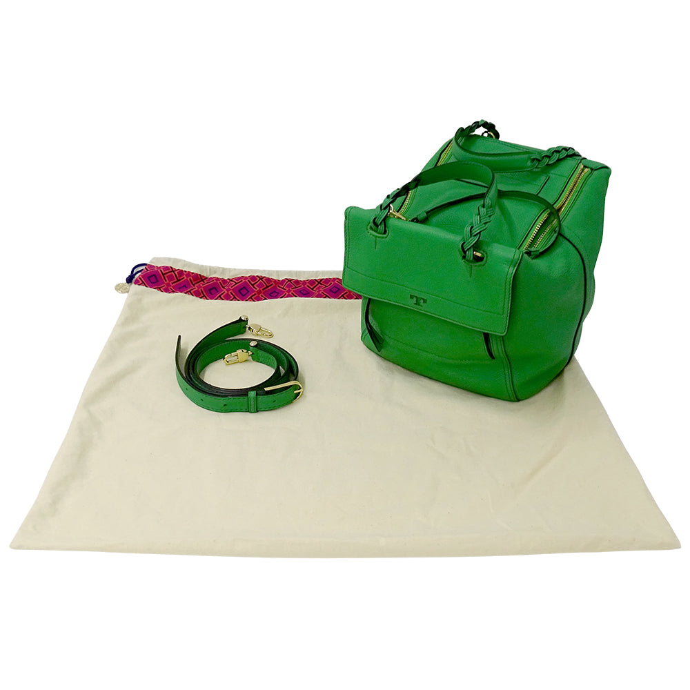 Tory Burch トリーバーチ ハンドバッグ ショルダーバッグ 2way グリーン レザー レディース 【中古】