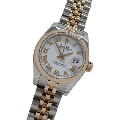 ROLEX ロレックス デイトジャスト 179171 ランダム番 レディース 腕時計 自動巻き AT SS PG ホワイト 磨き済み 【中古】
