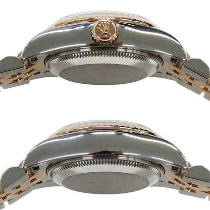 ROLEX ロレックス デイトジャスト 179171 ランダム番 レディース 腕時計 自動巻き AT SS PG ホワイト 磨き済み 【中古】