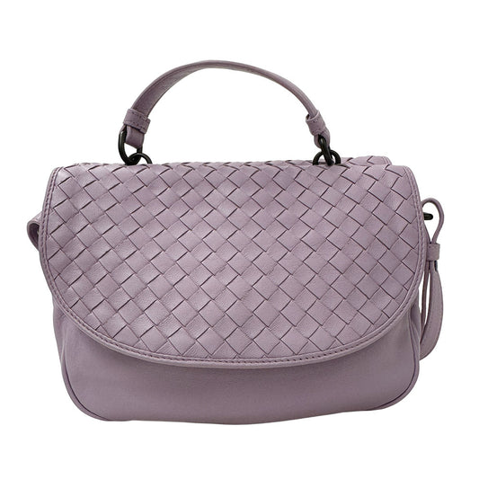 BOTTEGAVENETA ボッテガ・ヴェネタ イントレチャート 2wayバッグ パープル キャンバス レディース 【中古】