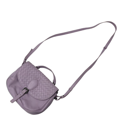 BOTTEGAVENETA ボッテガ・ヴェネタ イントレチャート 2wayバッグ パープル キャンバス レディース 【中古】
