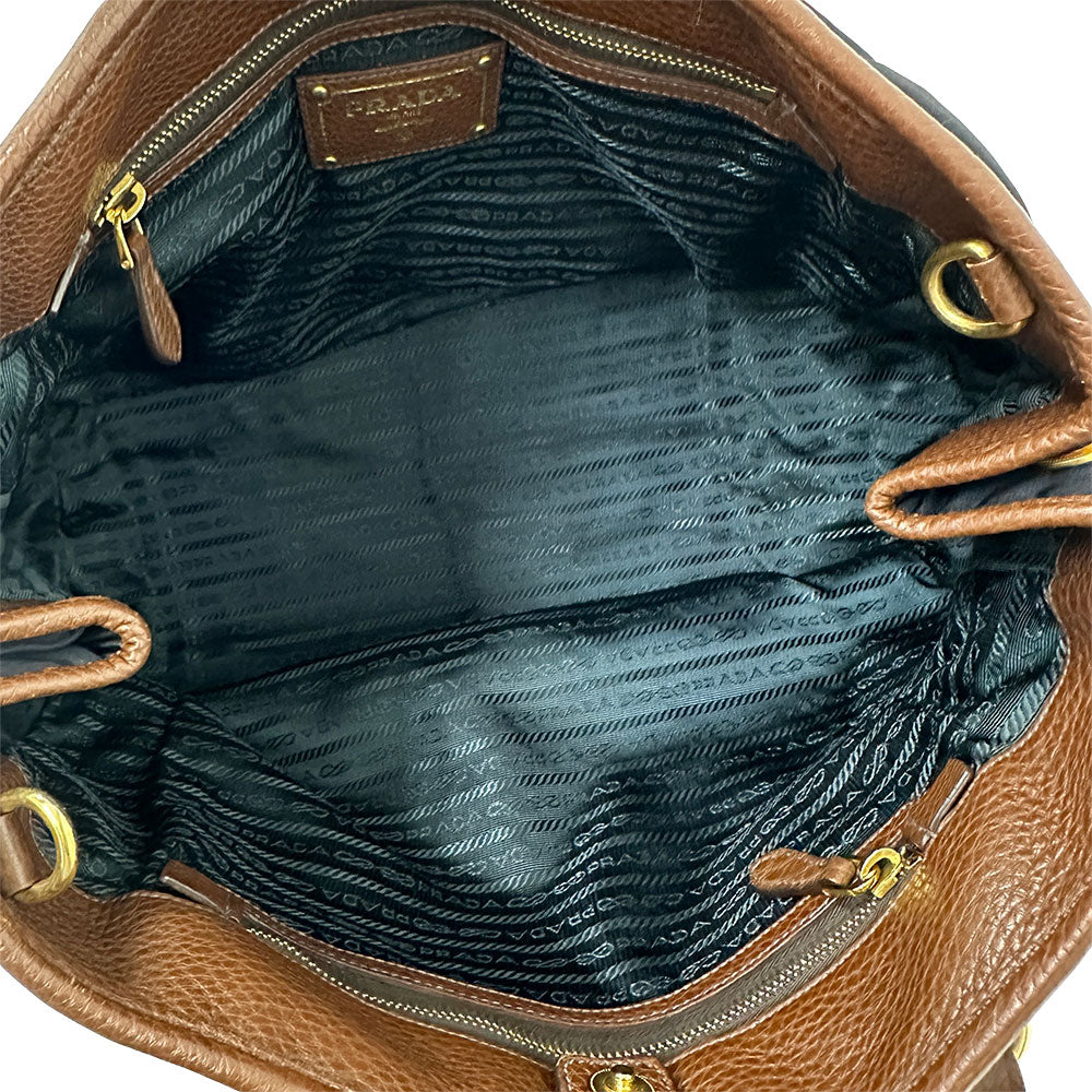 PRADA プラダ 2wayバッグ ブラック ナイロン レディース メンズ 【中古】