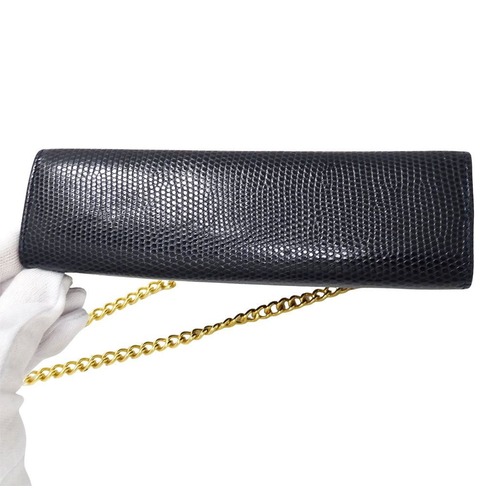 Ferragamo フェラガモ ショルダーバッグ ヴァラリボン ネイビー レザー レディース 【中古】