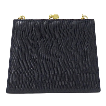 Ferragamo フェラガモ ショルダーバッグ ヴァラリボン ネイビー レザー レディース 【中古】