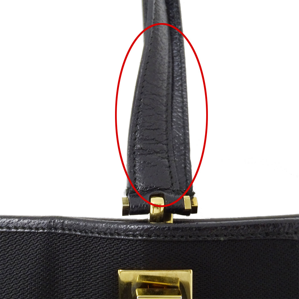 Ferragamo フェラガモ トートバッグ ブラック ナイロン レディース 【中古】