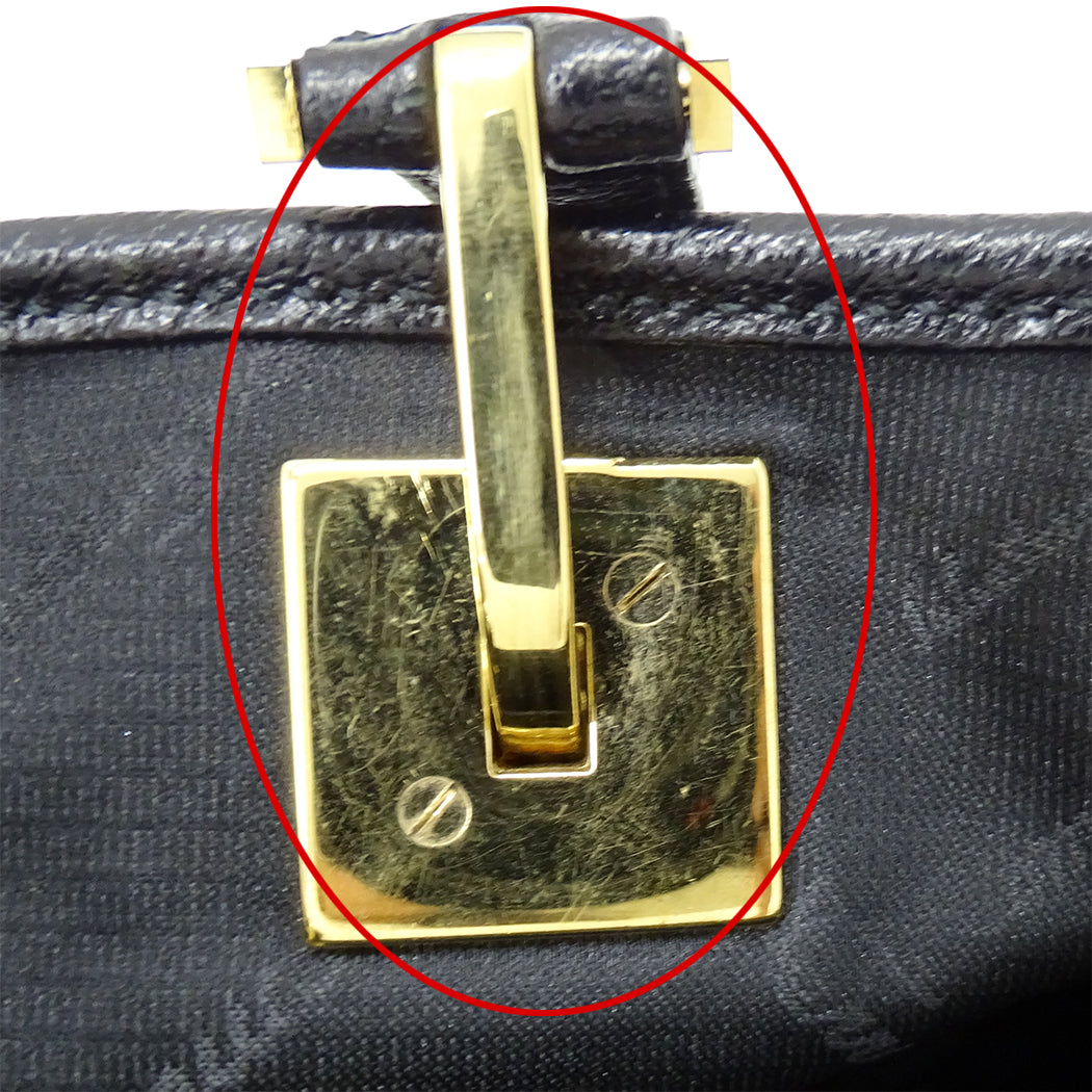 Ferragamo フェラガモ トートバッグ ブラック ナイロン レディース 【中古】