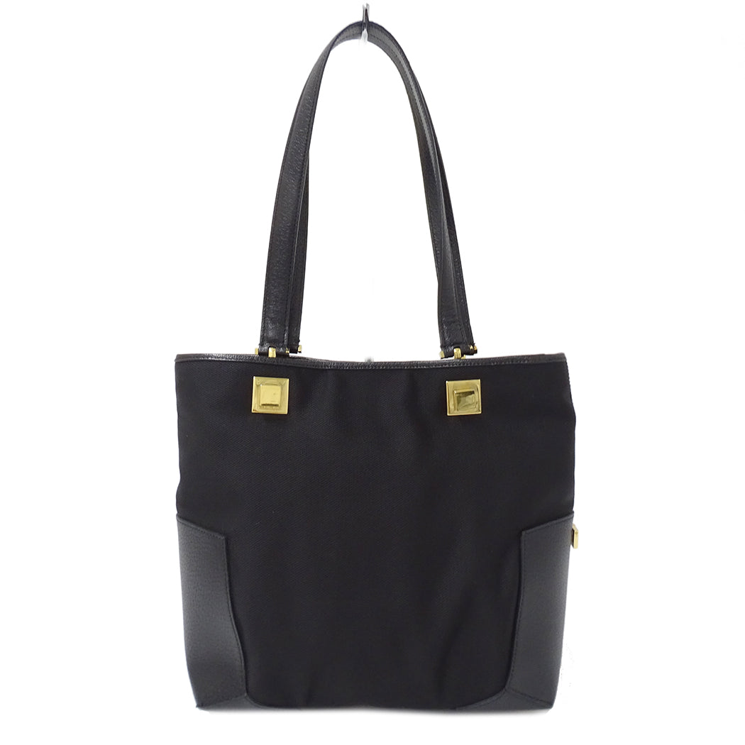 Ferragamo フェラガモ トートバッグ ブラック ナイロン レディース 【中古】