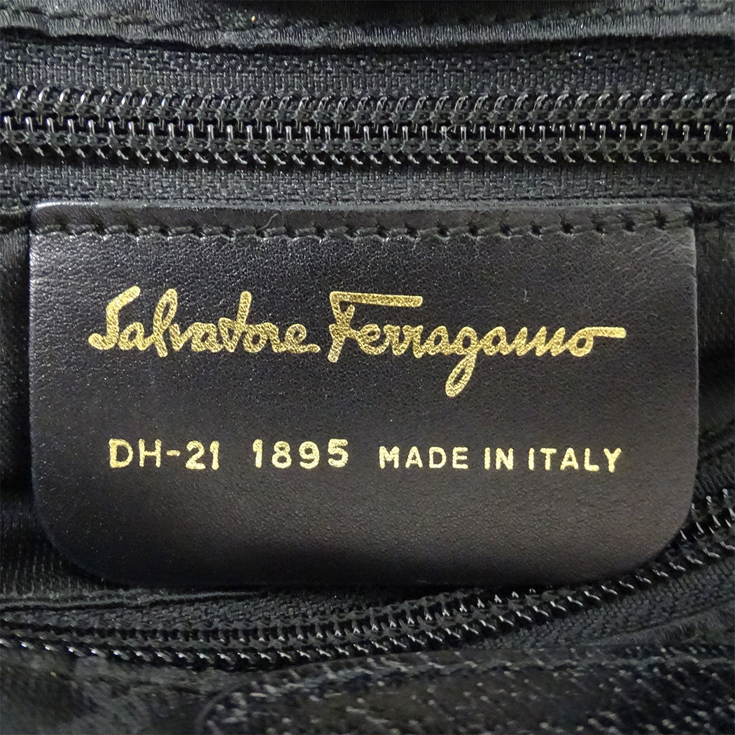 Ferragamo フェラガモ トートバッグ ブラック ナイロン レディース 【中古】