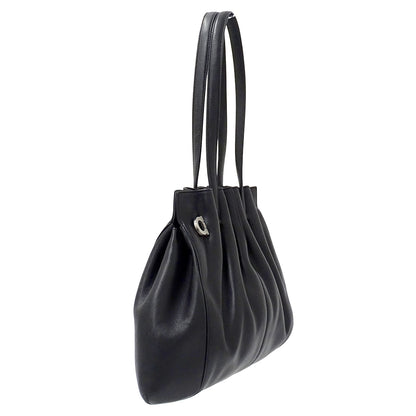 Ferragamo フェラガモ トートバッグ ガンチーニ ブラック レザー レディース 【中古】