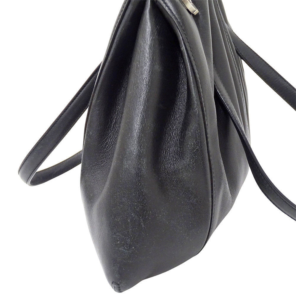 Ferragamo フェラガモ トートバッグ ガンチーニ ブラック レザー レディース 【中古】