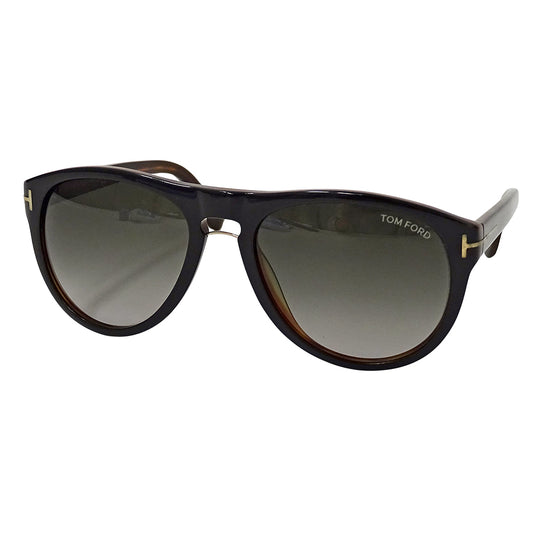 TOM FORD トムフォード サングラス ブラック ブラウン TF347 レディース メンズ 【中古】