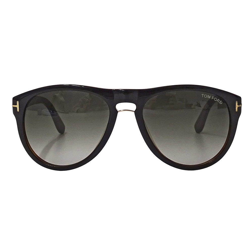 TOM FORD トムフォード サングラス ブラック ブラウン TF347 レディース メンズ 【中古】