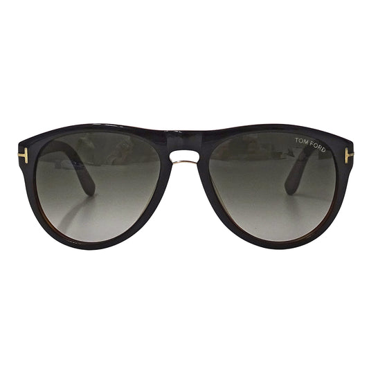 TOM FORD トムフォード サングラス ブラック ブラウン TF347 レディース メンズ 【中古】