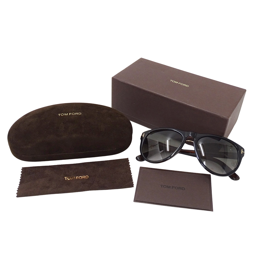 TOM FORD トムフォード サングラス ブラック ブラウン TF347 レディース メンズ 【中古】