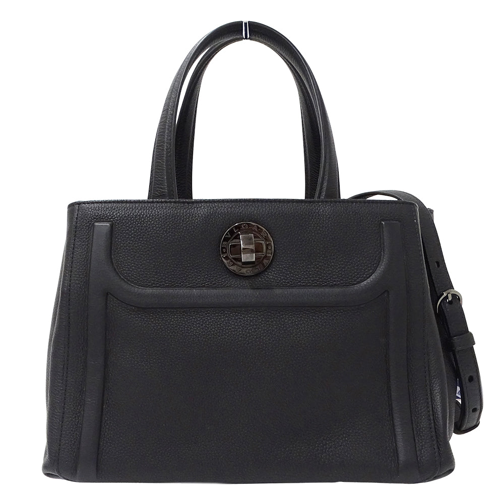 BVLGARI ブルガリ ハンドバッグ ショルダーバッグ 2way ブラック レザー レディース 【中古】