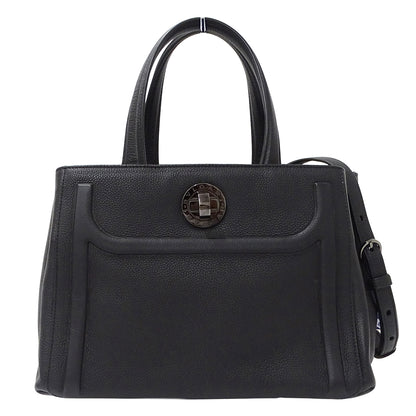 BVLGARI ブルガリ ハンドバッグ ショルダーバッグ 2way ブラック レザー レディース 【中古】