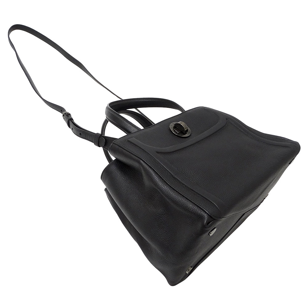BVLGARI ブルガリ ハンドバッグ ショルダーバッグ 2way ブラック レザー レディース 【中古】