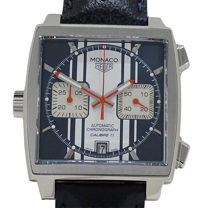 TAG Heuer タグホイヤー モナコ CAW211D FC6300 メンズ 腕時計 クロノグラフ スティーブ マックィーン 自動巻き SS レザー 磨き済み【中古】