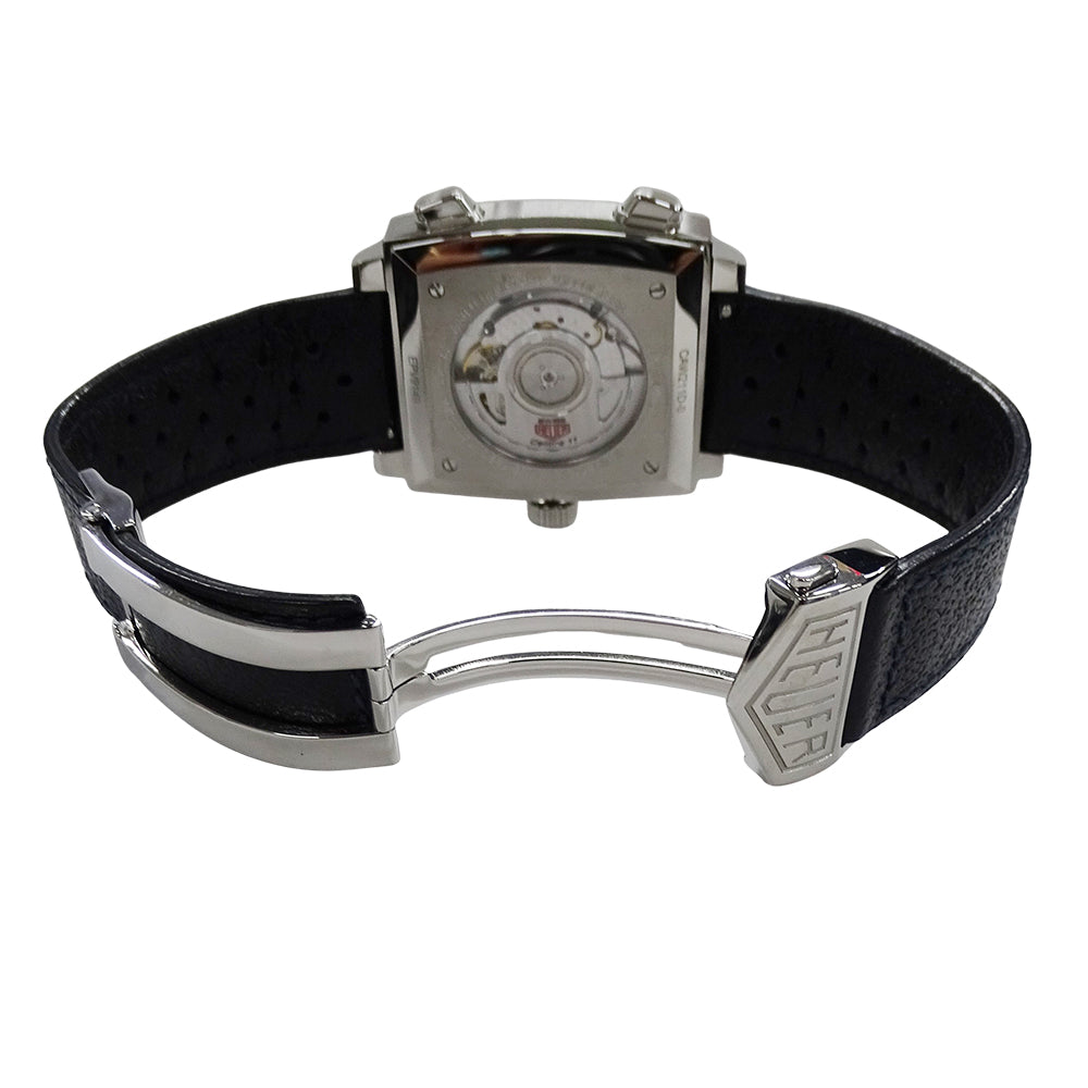TAG Heuer タグホイヤー モナコ CAW211D FC6300 メンズ 腕時計 クロノグラフ スティーブ マックィーン 自動巻き SS レザー 磨き済み【中古】