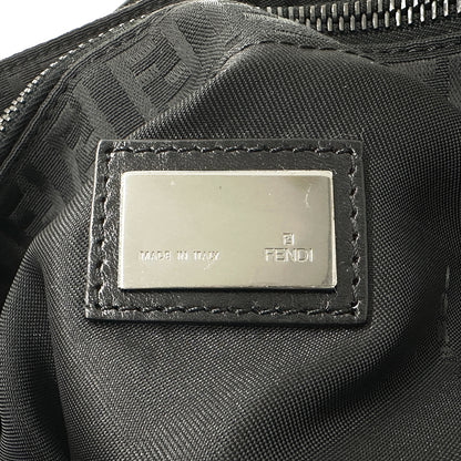 FENDI フェンディ トートバッグ ズッキーノ ブラック 8BH072 キャンバス レディース 【中古】