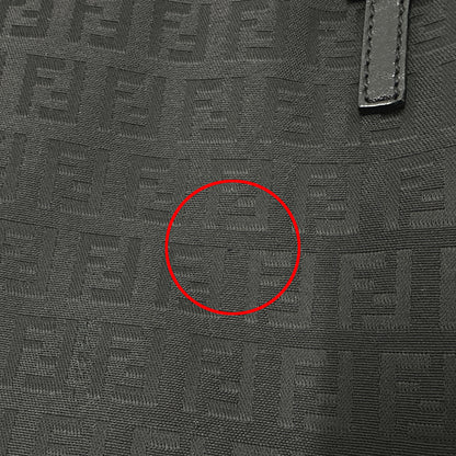 FENDI フェンディ トートバッグ ズッキーノ ブラック 8BH072 キャンバス レディース 【中古】