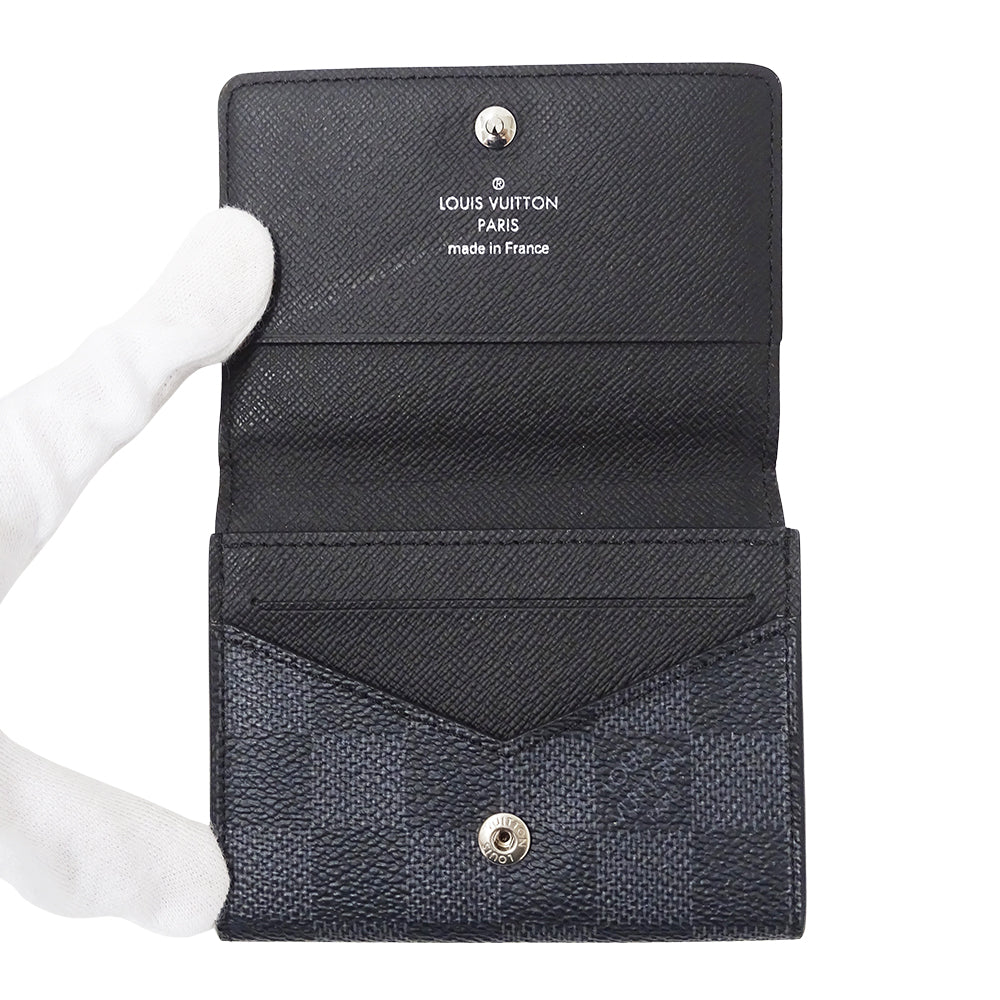 LOUIS VUITTON ルイ・ヴィトン アンヴェロップ カルトドゥヴィジット カードケース ダミエ グラフィット N63338 メンズ 【中古】