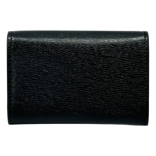 GUCCI グッチ カードケース ブラック ゴールド金具 790101 レザー レディース メンズ 【中古】