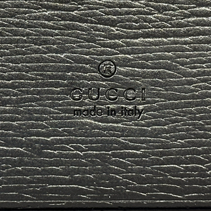 GUCCI グッチ カードケース ブラック ゴールド金具 790101 レザー レディース メンズ 【中古】