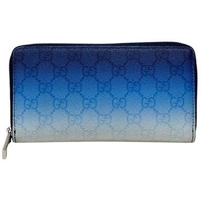 GUCCI グッチ 長財布 クロマ ブルー ホワイト 835706 PVC メンズ 【中古】
