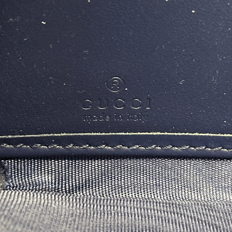 GUCCI グッチ 長財布 クロマ ブルー ホワイト 835706 PVC メンズ 【中古】