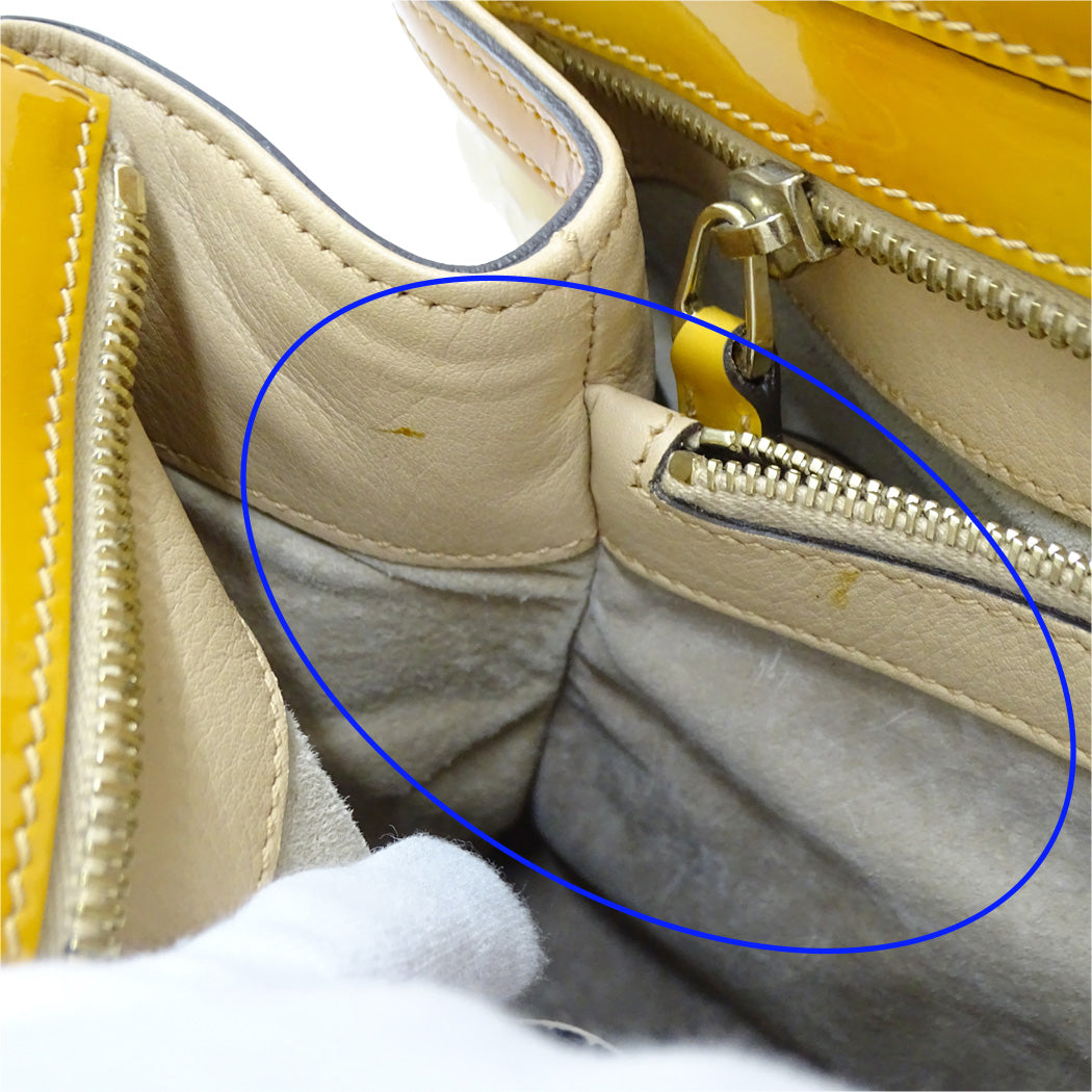 GUCCI グッチ トートバッグ メイフェア GG エナメル レザー ベージュ オレンジ 257612 レディース 【中古】