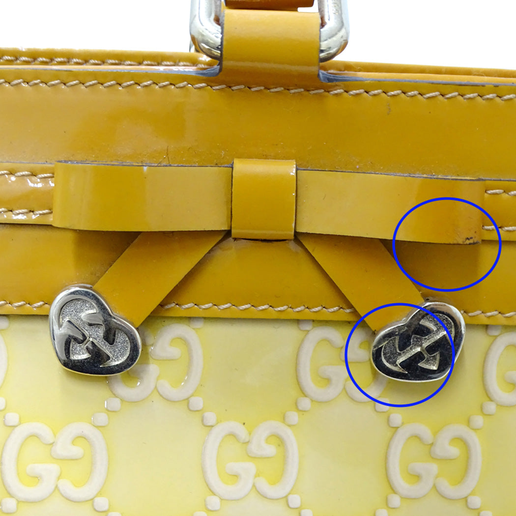 GUCCI グッチ トートバッグ メイフェア GG エナメル レザー ベージュ オレンジ 257612 レディース 【中古】