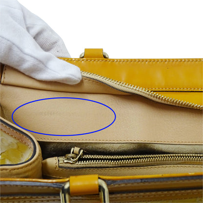 GUCCI グッチ トートバッグ メイフェア GG エナメル レザー ベージュ オレンジ 257612 レディース 【中古】