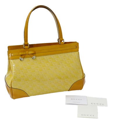 GUCCI グッチ トートバッグ メイフェア GG エナメル レザー ベージュ オレンジ 257612 レディース 【中古】