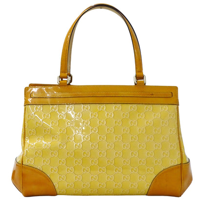 GUCCI グッチ トートバッグ メイフェア GG エナメル レザー ベージュ オレンジ 257612 レディース 【中古】