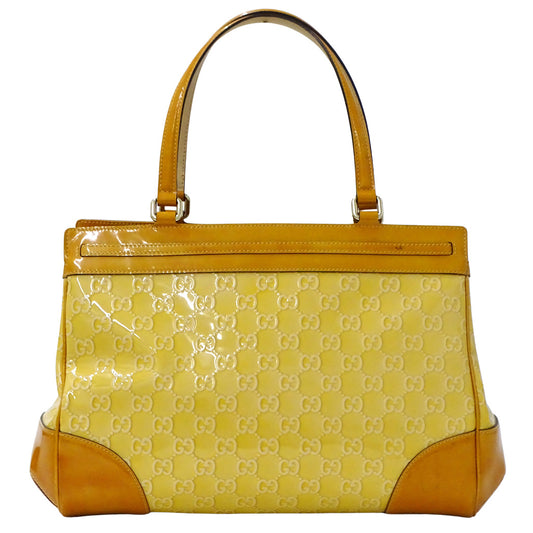 GUCCI グッチ トートバッグ メイフェア GG エナメル レザー ベージュ オレンジ 257612 レディース 【中古】