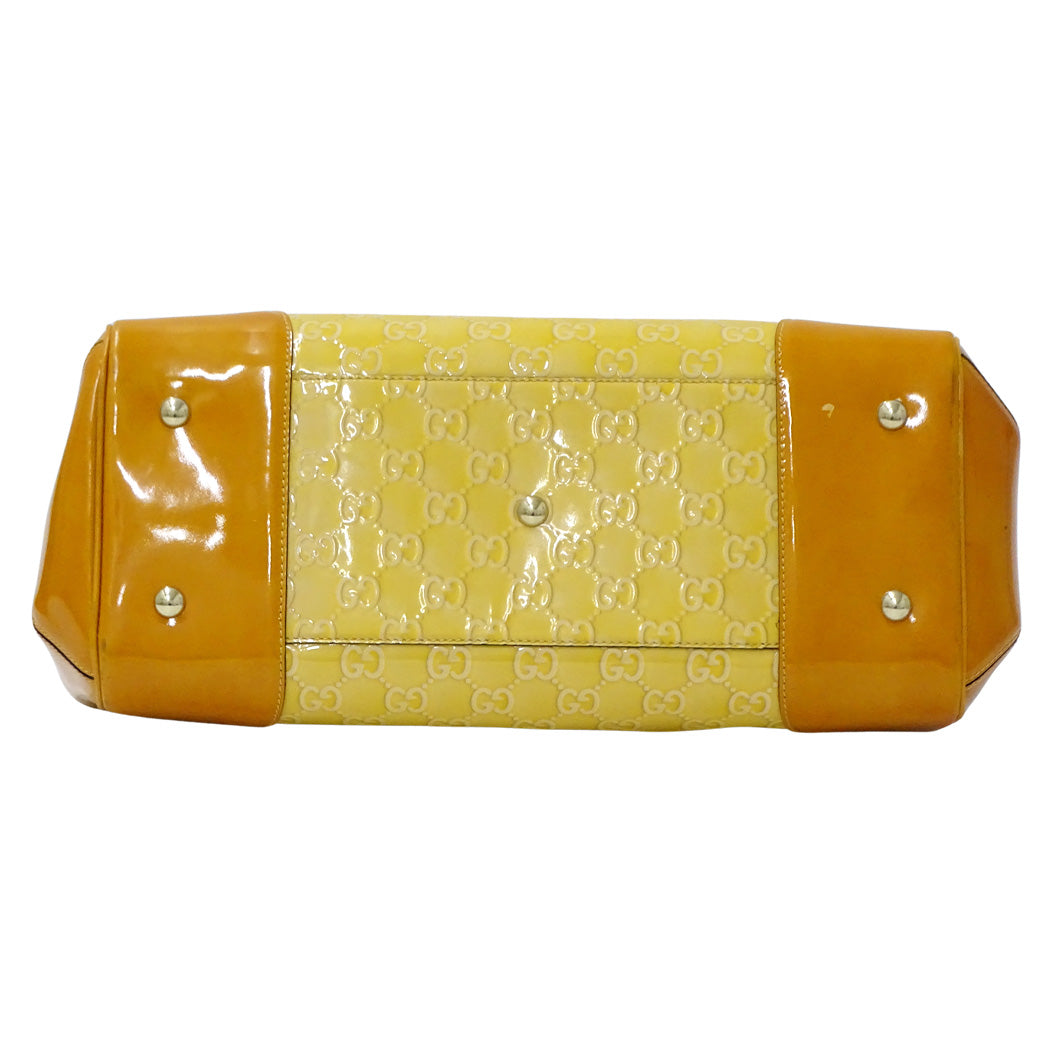 GUCCI グッチ トートバッグ メイフェア GG エナメル レザー ベージュ オレンジ 257612 レディース 【中古】