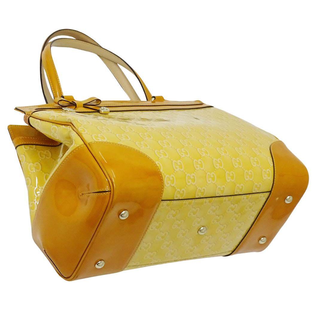 GUCCI グッチ トートバッグ メイフェア GG エナメル レザー ベージュ オレンジ 257612 レディース 【中古】