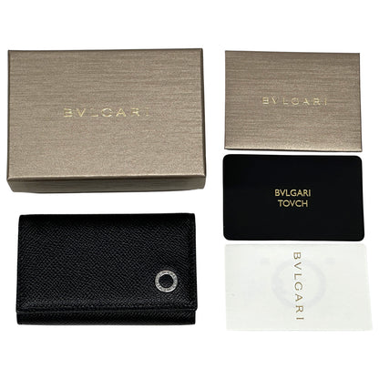 BVLGARI ブルガリ キーケース ブルガリブルガリ 6連 ブラック レザー レディース メンズ 【中古】