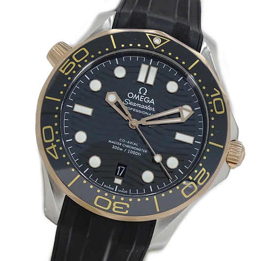 OMEGA オメガ シーマスター 210.22.42.20.01.00﻿2 メンズ 腕時計 自動巻き AT セドナゴールド SS ラバー 磨き済み【中古】