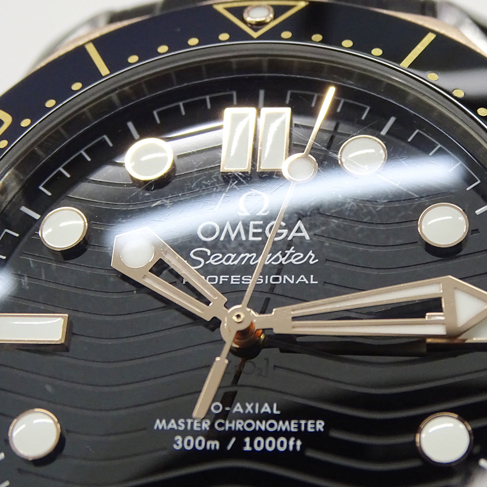 OMEGA オメガ シーマスター 210.22.42.20.01.00﻿2 メンズ 腕時計 自動巻き AT セドナゴールド SS ラバー 磨き済み【中古】