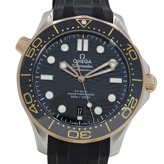 OMEGA オメガ シーマスター 210.22.42.20.01.00﻿2 メンズ 腕時計 自動巻き AT セドナゴールド SS ラバー 磨き済み【中古】