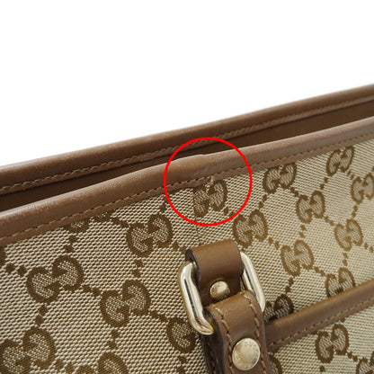 GUCCI グッチ トートバッグ 2way ベージュ ブラウン 388929 GGキャンバス レディース 【中古】