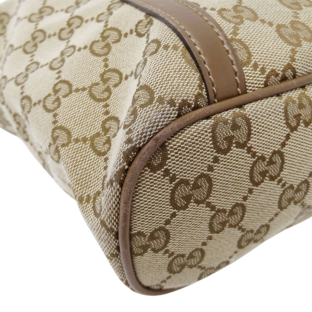 GUCCI グッチ トートバッグ 2way ベージュ ブラウン 388929 GGキャンバス レディース 【中古】