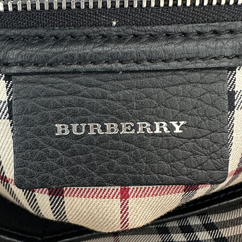 BURBERRY バーバリー ハンドバッグ ブラック レザー レディース 【中古】
