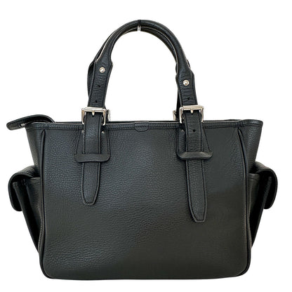 BURBERRY バーバリー ハンドバッグ ブラック レザー レディース 【中古】