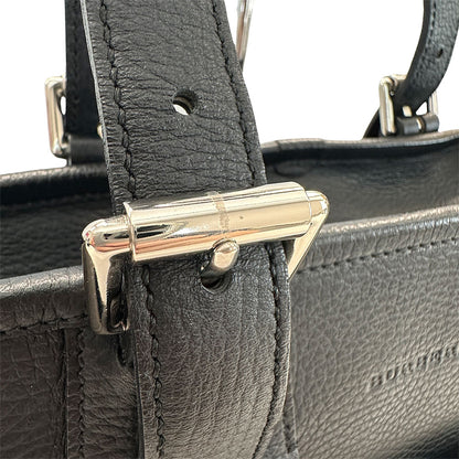 BURBERRY バーバリー ハンドバッグ ブラック レザー レディース 【中古】