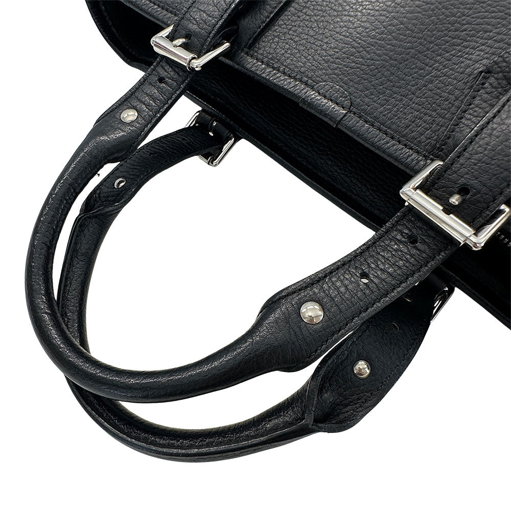 BURBERRY バーバリー ハンドバッグ ブラック レザー レディース 【中古】