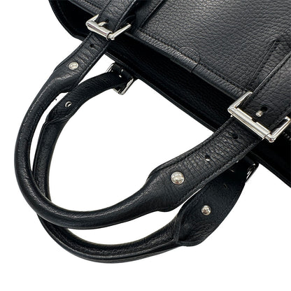 BURBERRY バーバリー ハンドバッグ ブラック レザー レディース 【中古】